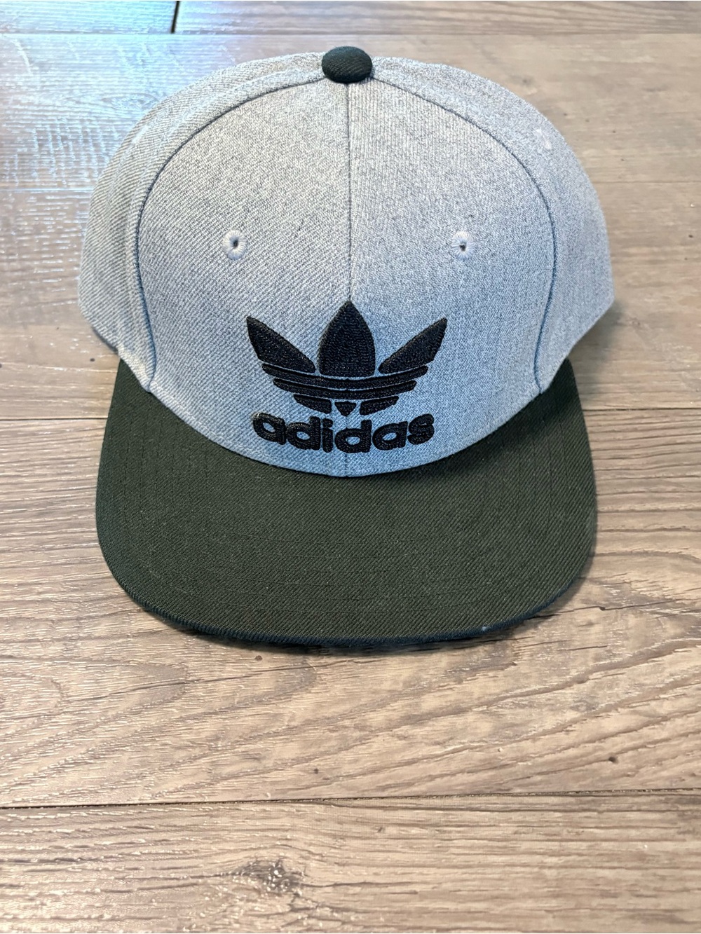 Adidas Grey Crown with Black Brim Snapback Hat